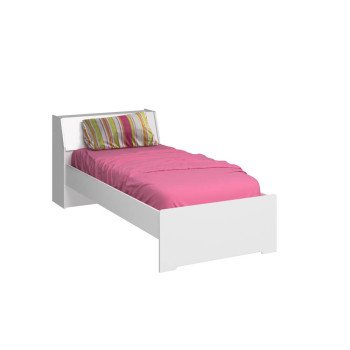 Cama de Solteiro com Baú 1245 Ilan Branco