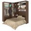 Guarda-Roupa de Canto com Espaço para Cama Box Queen Size 1218E San Remo