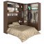 Guarda-Roupa de Canto com Espaço para Cama Box Queen Size 1218D San Remo