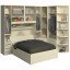 Guarda-Roupa de Canto com Cama Baú Queen-Size e Cantoneira 1219 Carvalho Claro