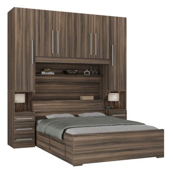 Guarda-roupa de Casal com Cama Bau Queen Size 1220 San Remo