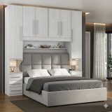 Guarda-roupa de Casal com espaço para Cama Box padrão 1220S Carvalho Claro