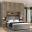Guarda-roupa de Casal com espaço para Cama Box padrão 1220S Castanho