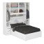 Guarda-roupa de Casal com espaço para Cama Box Queen Size 1220SQ Branco