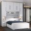 Guarda-roupa de Casal com Cama Bau Padrão 1220 Branco 