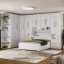Guarda-Roupa de Canto Completo e com Cama Baú Queen Size 1222 Branco