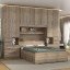 Guarda-roupa de Casal com Cama Bau Queen Size 223 Castanho