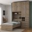 Guarda-Roupa de Solteiro com Cama 1225D Castanho