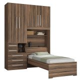 Guarda-Roupa de Solteiro com Cama 1225E San Remo