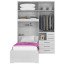 Guarda-Roupa de Solteiro sem Cama 1225D Branco