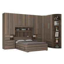 Guarda Roupa de Casal de Canto e com Cama Embutida 1344 San Remo