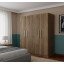 Guarda-Roupa de Casal Modular 4 Portas 1011 Ilan Castanho