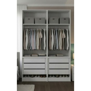 Guarda-Roupa de Casal Modular 4 Portas 1011 Ilan Branco