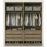 Guarda-Roupa de Casal Modular 4 Portas 1011 Ilan Castanho