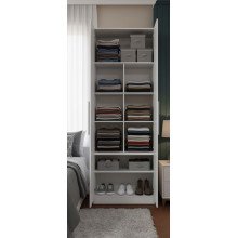 Guarda-Roupa de Solteiro Modular com Nichos 1012 Branco