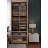 Guarda-Roupa de Solteiro Modular com Nichos 1012 Castanho
