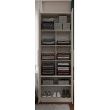 Guarda-Roupa de Solteiro Modular com Nichos 1012 Carvalho