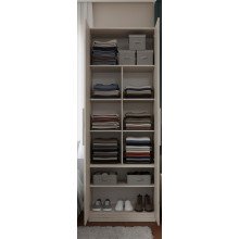 Guarda-Roupa de Solteiro Modular com Nichos 1012 Carvalho