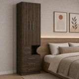 Guarda-Roupa De 2 Portas Com Mesa de Cabeceira 1224 Esquerdo San Remo