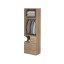 Guarda-Roupa De 2 Portas Com Mesa de Cabeceira 1224 Direito Castanho