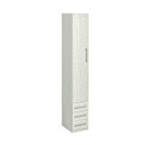 Guarda-Roupa Compacto Modular com Gavetas 1232 Esquerdo Carvalho Claro