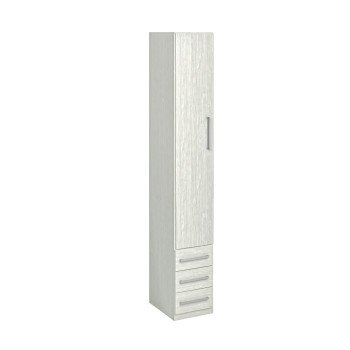 Guarda-Roupa Compacto Modular com Gavetas 1232 Esquerdo Carvalho Claro