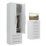 Guarda-Roupa de Solteiro 2 Portas Modular 1303 Branco