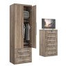 Guarda-Roupa de Solteiro 2 Portas Modular 1303 Castanho