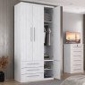 Guarda-Roupa de Solteiro 3 Portas com Sapateira 1307 Carvalho