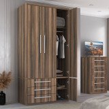 Guarda-Roupa de Solteiro 3 Portas com Sapateira 1307 San Remo
