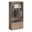 Guarda-Roupa de Solteiro 3 Portas com Sapateira 1307 Castanho