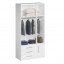 Guarda-Roupa de Solteiro 3 Portas com Sapateira 1307 Branco