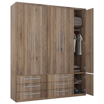 Guarda-Roupa de Casal 1310 Ilan Castanho