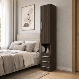 Guarda-Roupa Modular 1p Com Mesa de Cabeceira 1416 1416 Direito San Remo