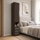 Guarda-Roupa Modular 1p Com Mesa de Cabeceira 1416 1416 Esquerdo San Remo